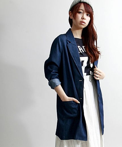 WEGO/デニムロングジャケット