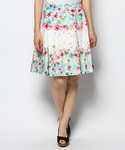 FLOWERONLACEスカート