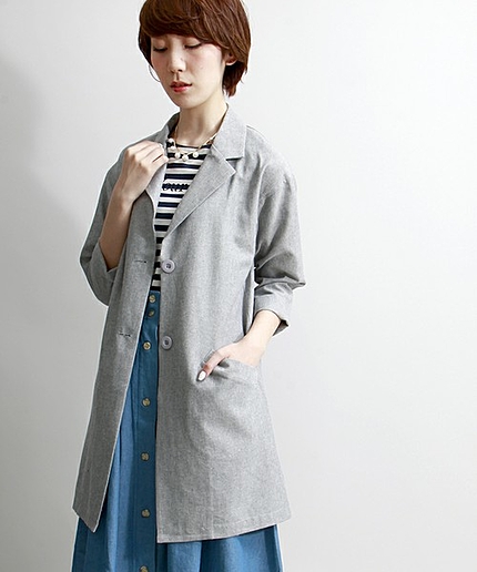 WEGO/シンプルロングジャケット