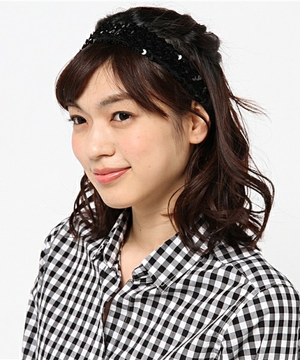 スパンコールヘアバン