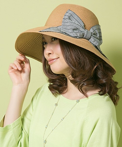 【WEB限定カラー有り】ペーパーブレード×リボン帽子ハット