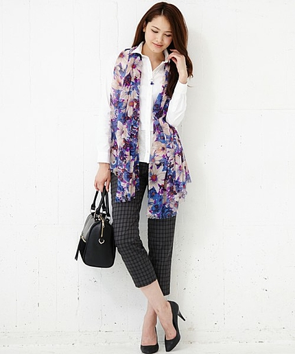 100/2GIZAピンオックスブラウス