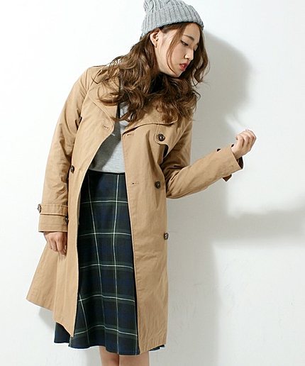 WEGO/3WAY膝丈トレンチコート