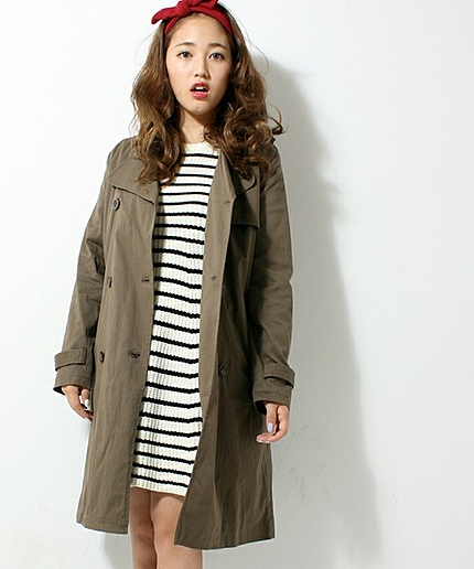 WEGO/3WAY膝丈トレンチコート