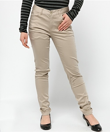 [GIORDANO] ストレッチカラースリムチノパンツ