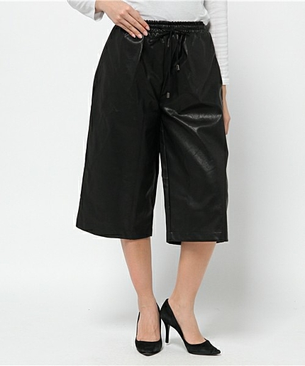 WEGO/フェイクレザータックパンツ