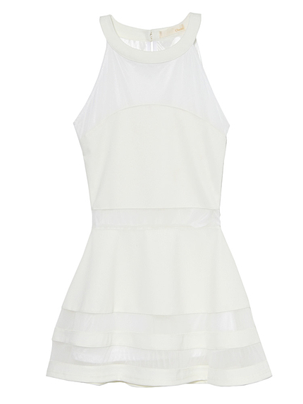 ヘムシースルーAラインワンピース