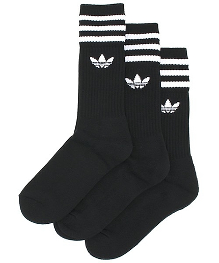 3足セット ユニセックス アディダス ソックス adidas SOLID CREW SOCKS