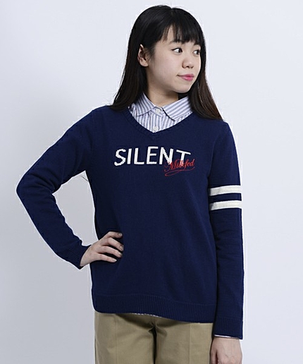 L/S KNIT TOP SILENT　（ニットトップ/変形/ライン）