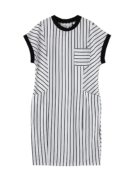 バイアスストライプワンピース