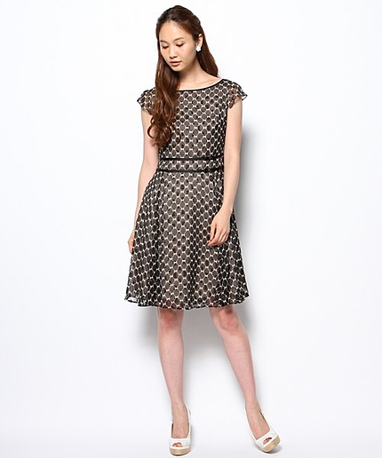 CHECKERRIBBONドレス