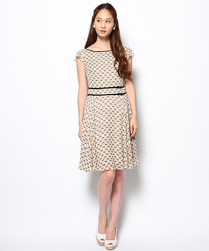 CHECKERRIBBONドレス