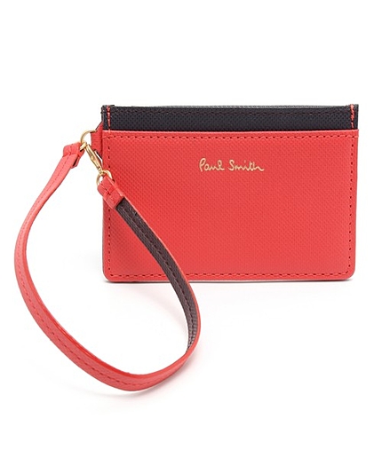 カラーコンビエンボスレザーパスケース