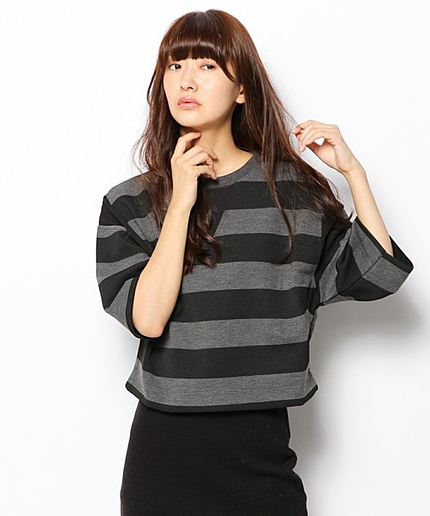 【2014秋冬新作】ポンチボーダートップス