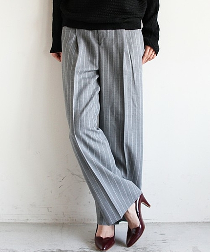 BYBC ピンストライプワイドパンツ◆◆