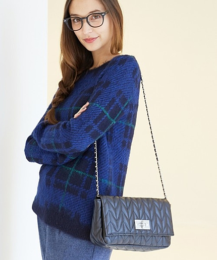 GB キルティングクラッチ ショルダーバッグ