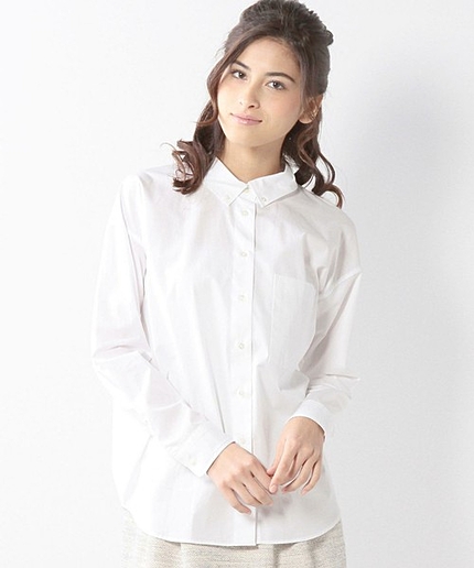 JOCLW C ドロップショルダー シャツ　/　白シャツ