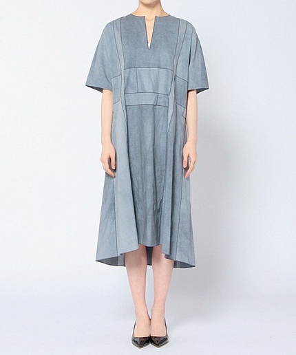 DRAWER コットン キリカエワンピース