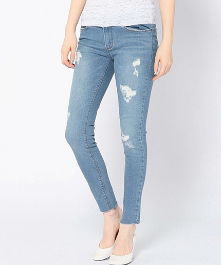 クラッシュスキニーデニムパンツ/ AEBC CRASH SKINY DNM