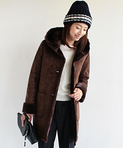 BYSF フェイクムートンフードミドルコート