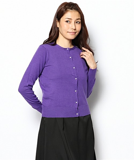 ＜closet story＞パールボタン クルーネックカーディガン