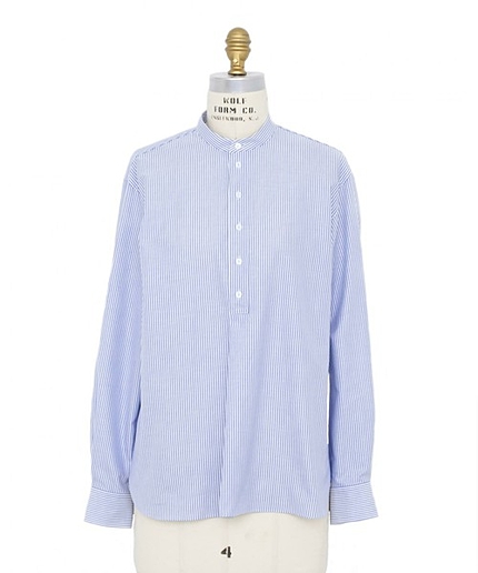 DRAWER スタンドカラーシャツ