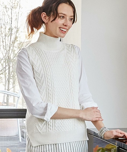 GC C/AC CABLE TTL プルオーバー ニットベスト