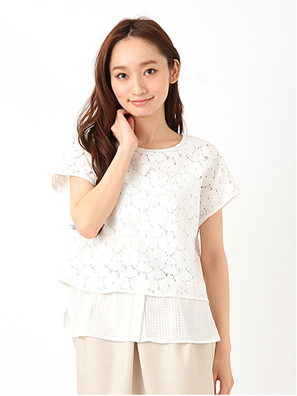 ・レイヤーレースブラウス