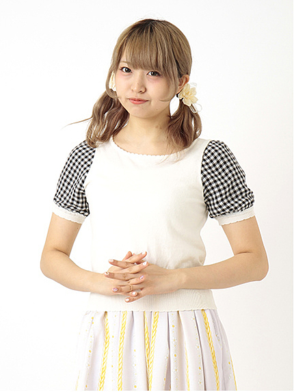 Gingham check Puff Knit