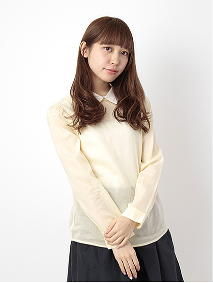 衿レースシャツブラウス