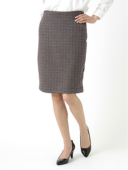 ・千鳥柄ジャガードスカート1