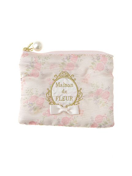 フラワープリントティッシュポーチ