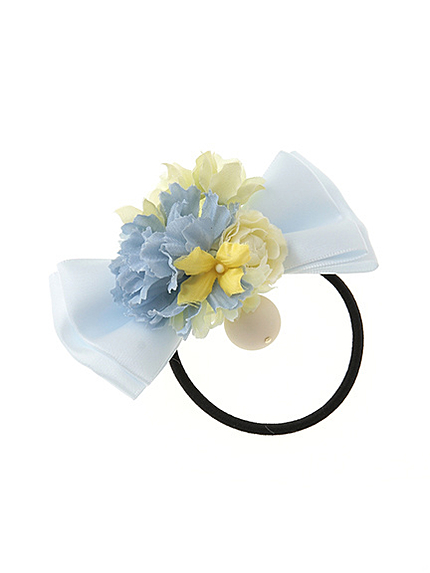 フラワーリボンヘアゴム