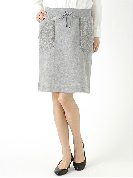 ・ニット切替 ミディアムスカート
