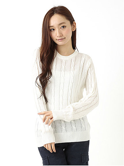 【Special Price】・総ケーブル 長袖プルオーバー