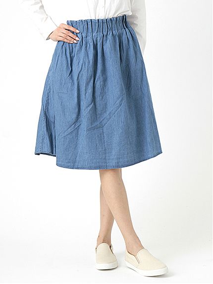 【Special Price】Aデニムミディフレアースカート