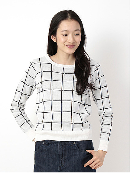 【Special Price】Nウィンドウペーンニットプルオーバー