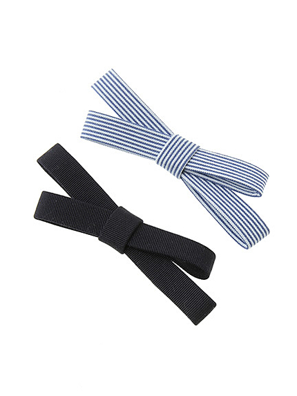 リボンストライプクリップセット