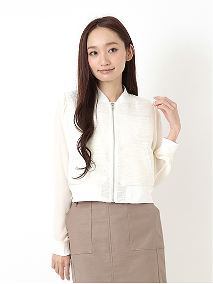 シアーボーダーブルゾン