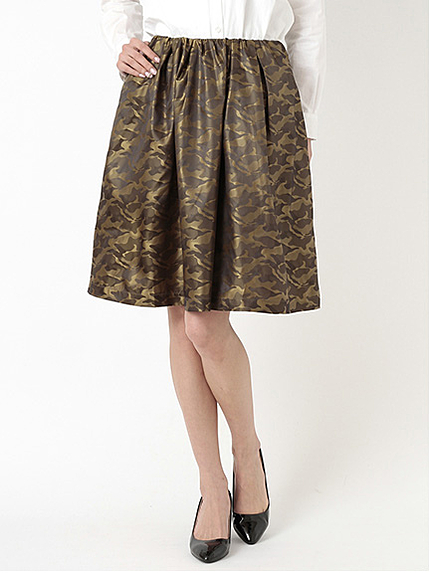 迷彩フレアスカート