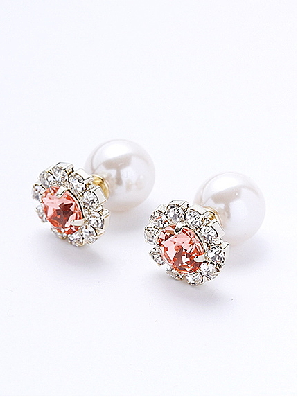 フラワービジューキャッチピアス