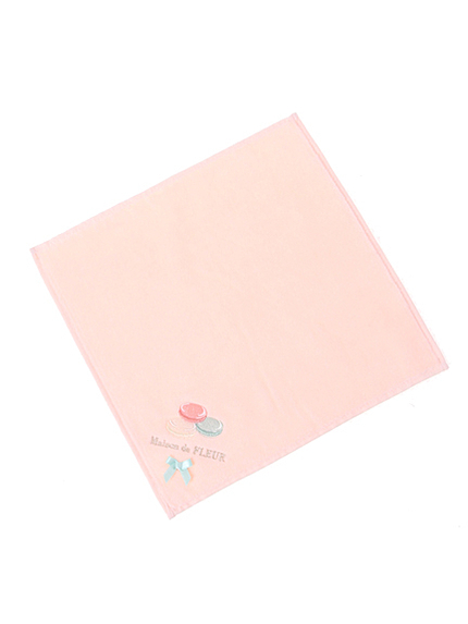 マカロン刺繍タオルハンカチ