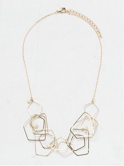 スクエアパーツネックレス