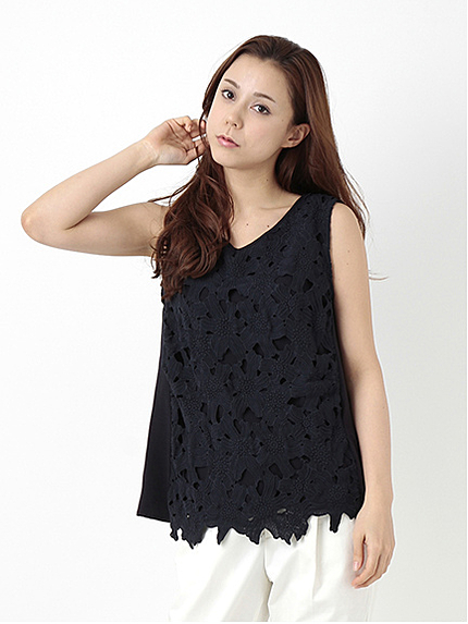 フラワーレースブラウス