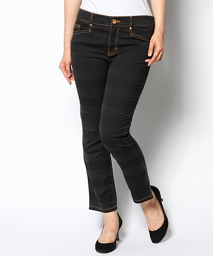 ｍｏｎｊｅａｎボーダーデニムパンツ