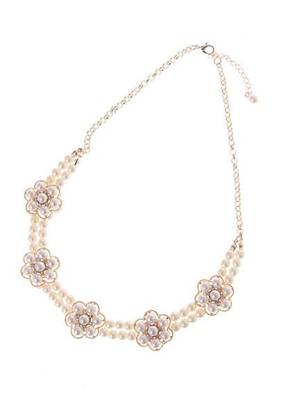 フラワーパールネックレス