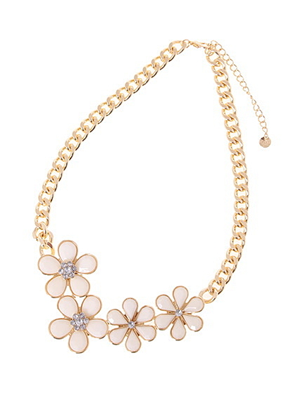 フラワーモチーフネックレス