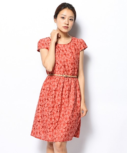 クラシカルフラワーレースワンピース