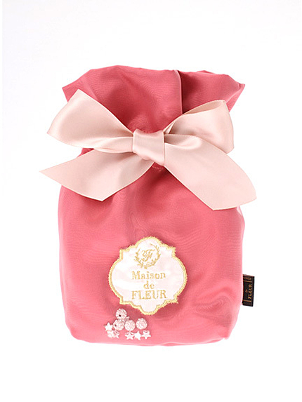 ストーンビックリボンポーチ