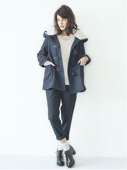 ストライプハイウエストパンツ